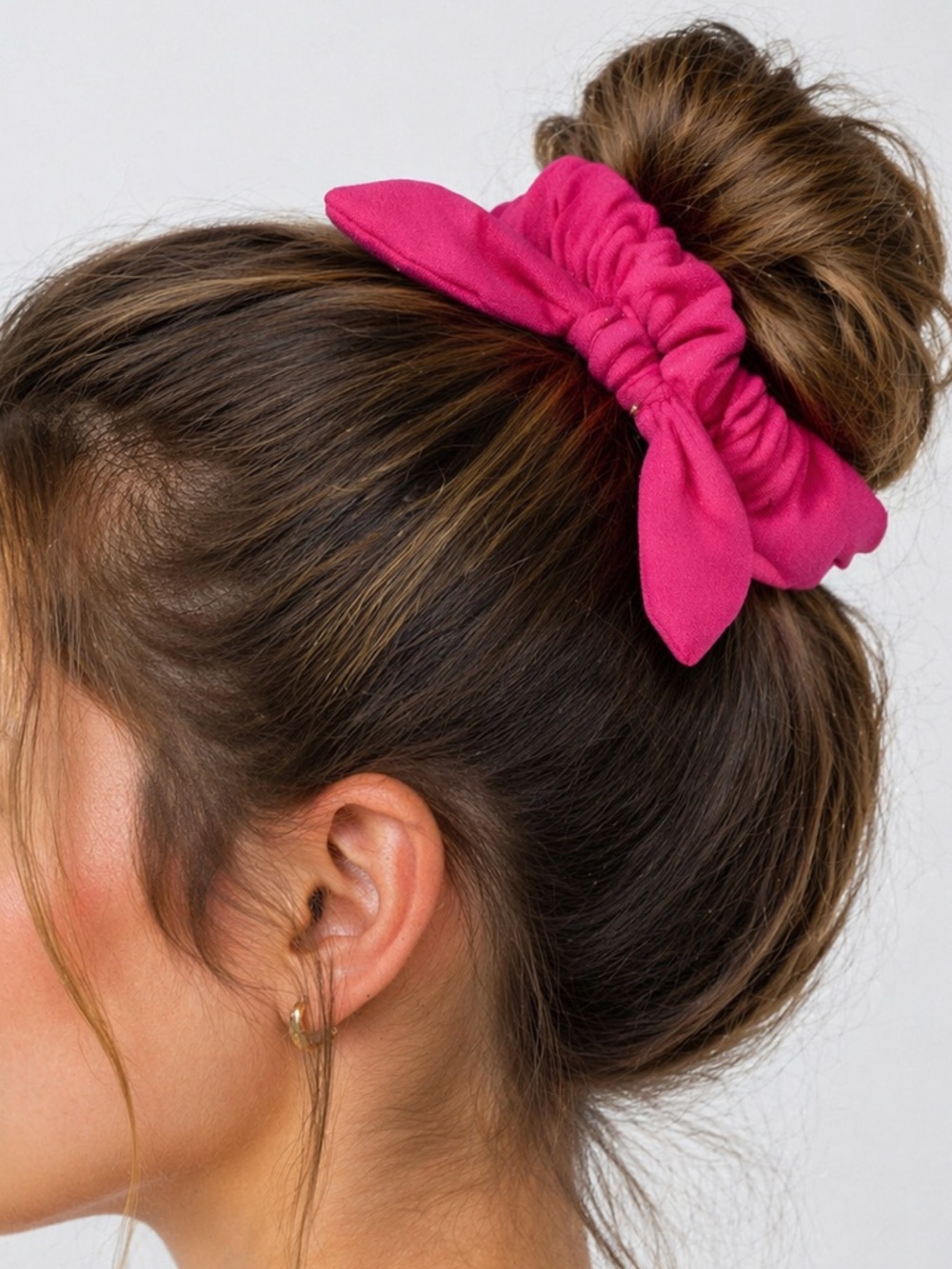LULULEMON Uplifting Scrunchie Bow NWT - Pink Raspberry Coulis - Picture 2 of 13